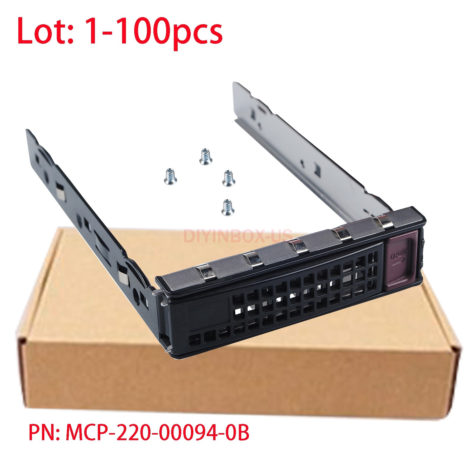 Supermicro Gen 6.5 Hot-Swap 3.5"HDD Hard Drive Caddy Tray MCP-220-00094-0B Lot