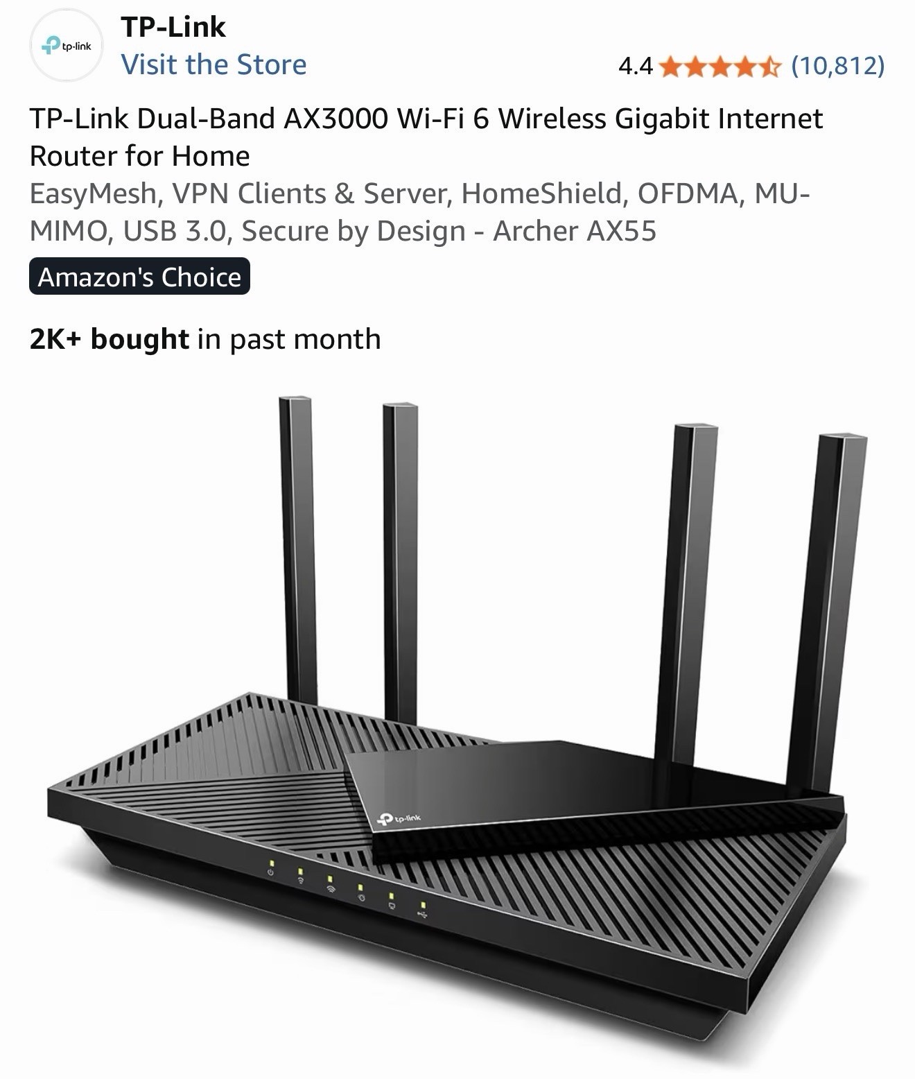TP-Link Archer AX55 Wi-Fi 6 IEEE 802.11ax Ethernet Wireless Router - Dual Band 1