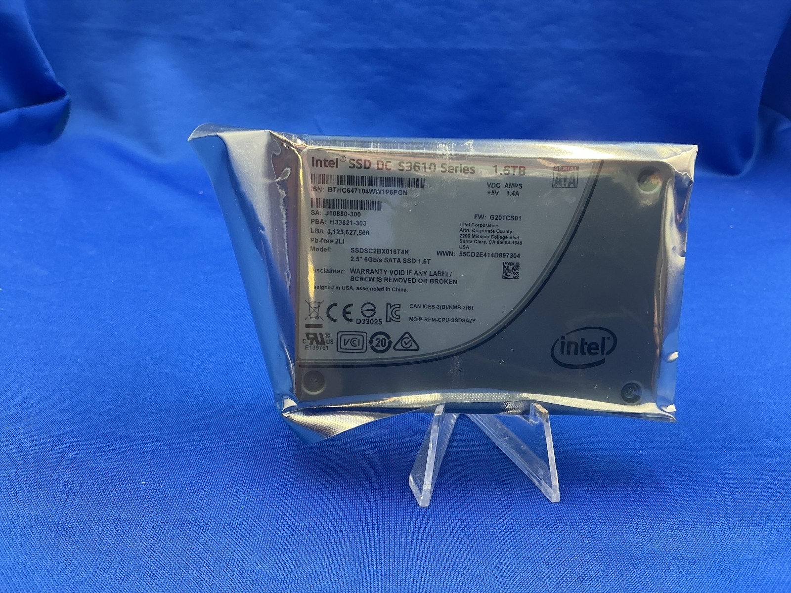 SSDSC2BX016T4K  Intel SSD DC S3610 Series 1.6TB 2.5in SATA 6Gb/s SSD