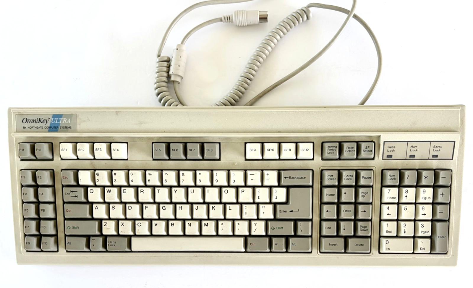 Vtg NORTHGATE Computer OMNIKEY ULTRA PS/2 Keyboard GT6OMNIKEY w Cable NOT TESTED