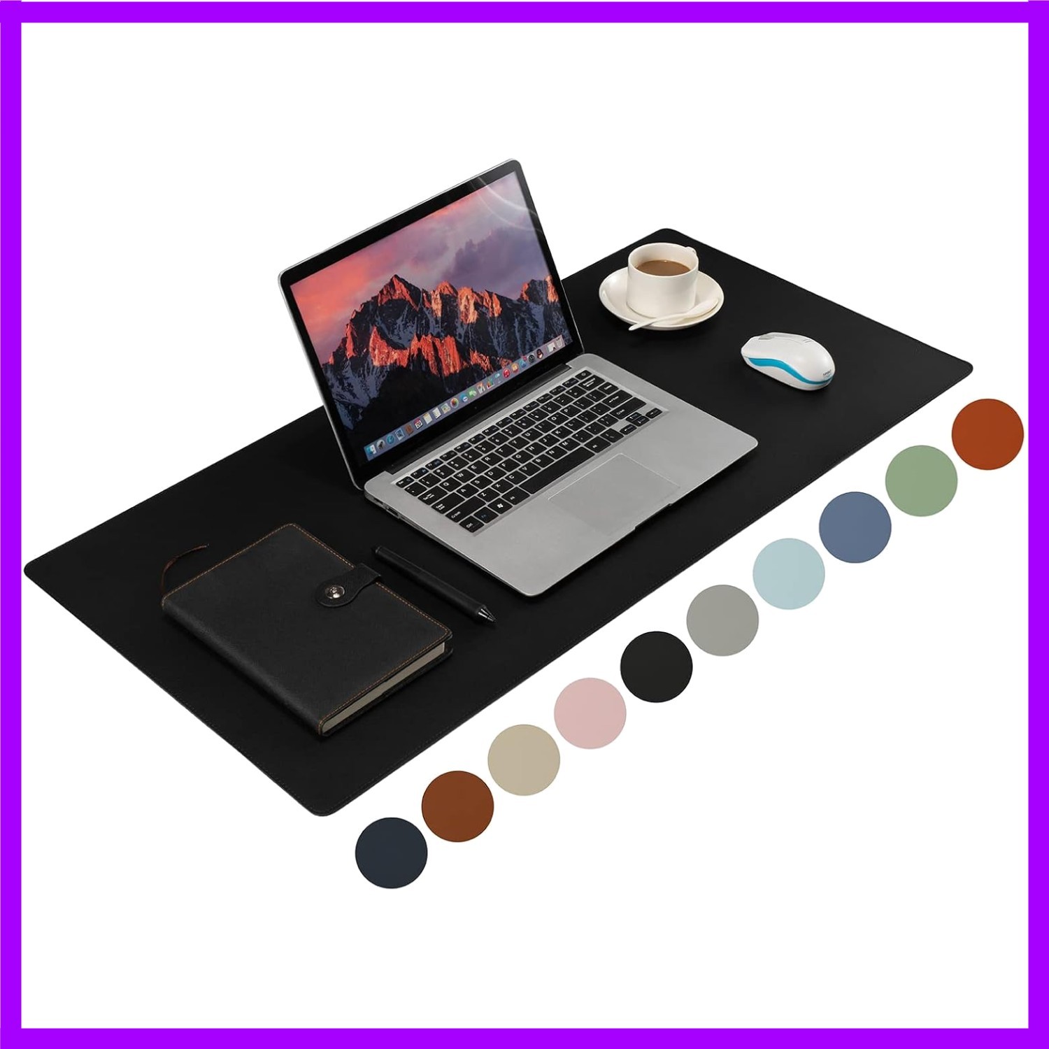 Leather Desk Pad, 36x17 inch Large Mouse Pad,Waterproof Non-Slip Writing Desk...