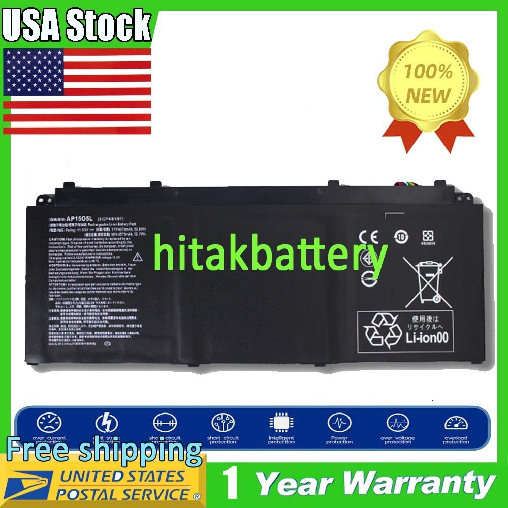 Replacement AP15O5L AP1505L Battery for Acer Aspire Swift 5 SF514-51 SF515-51T