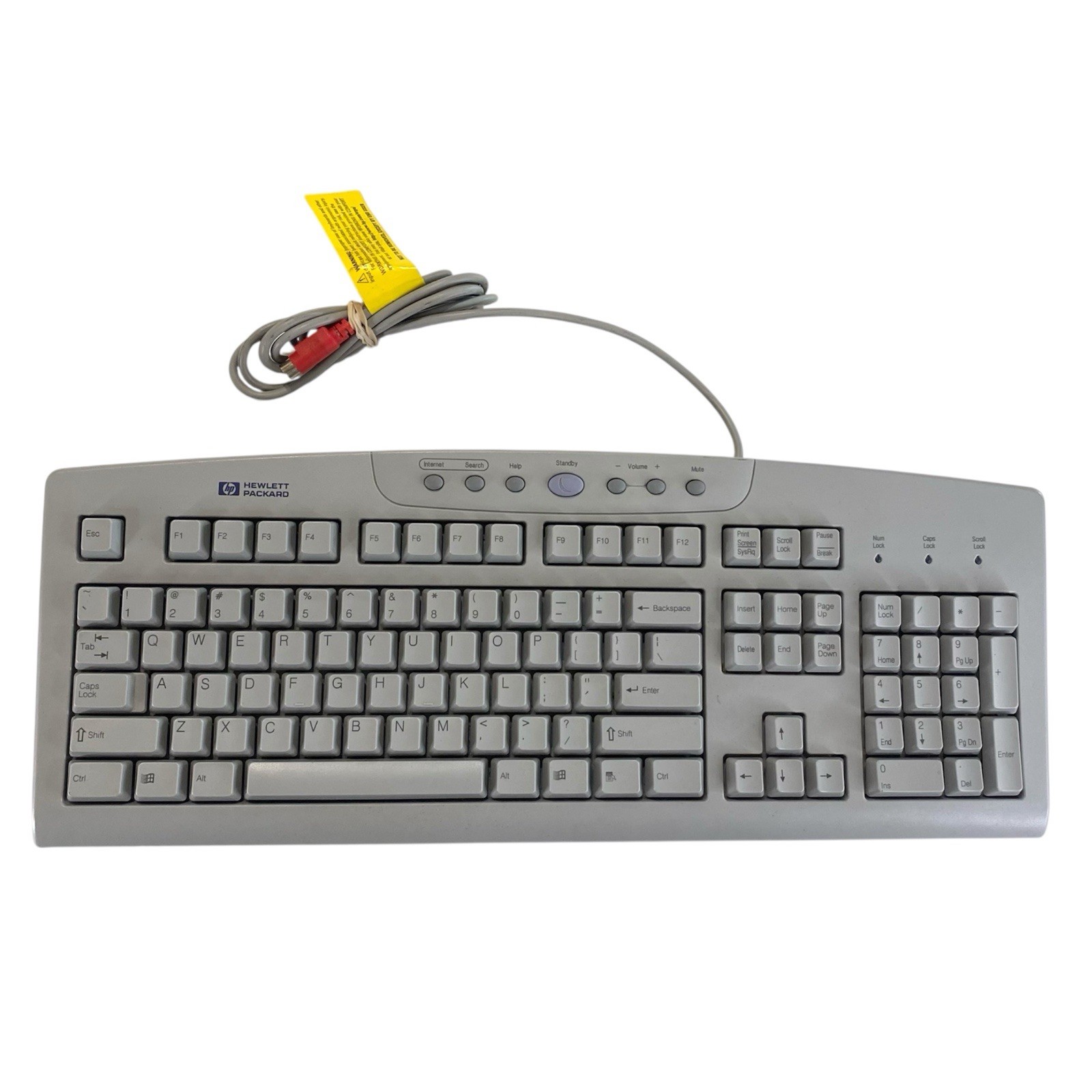 Vintage HP Wired Keyboard For PC Multimedia Controls P/N: 5183-7399
