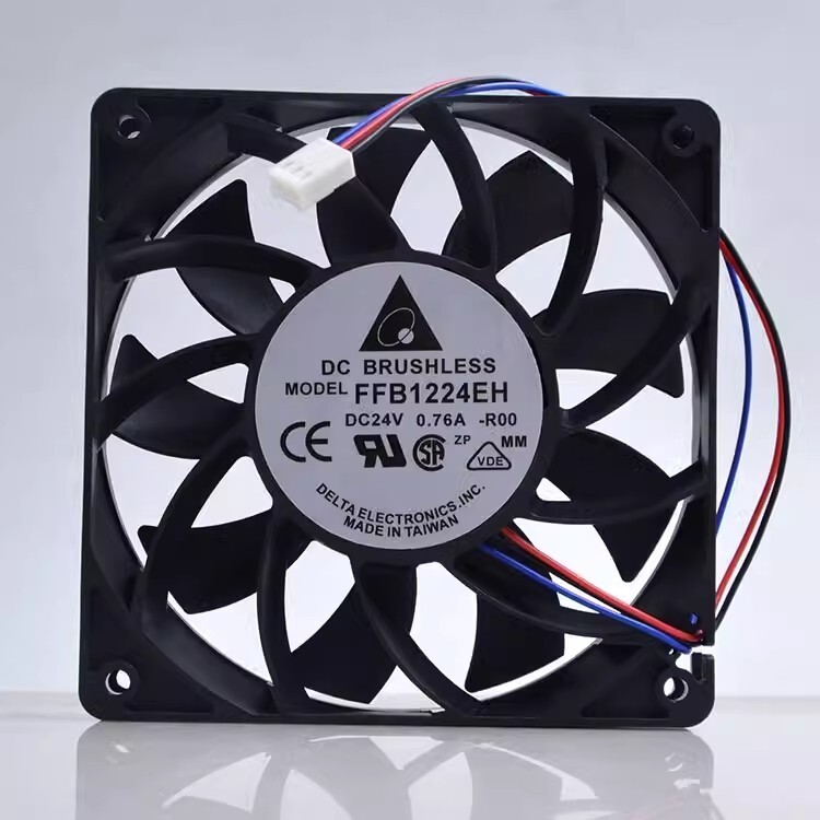 Delta FFB1224EH 12025 DC24V 0.76A 12CM 3-Pin Inverter Cooling Fan
