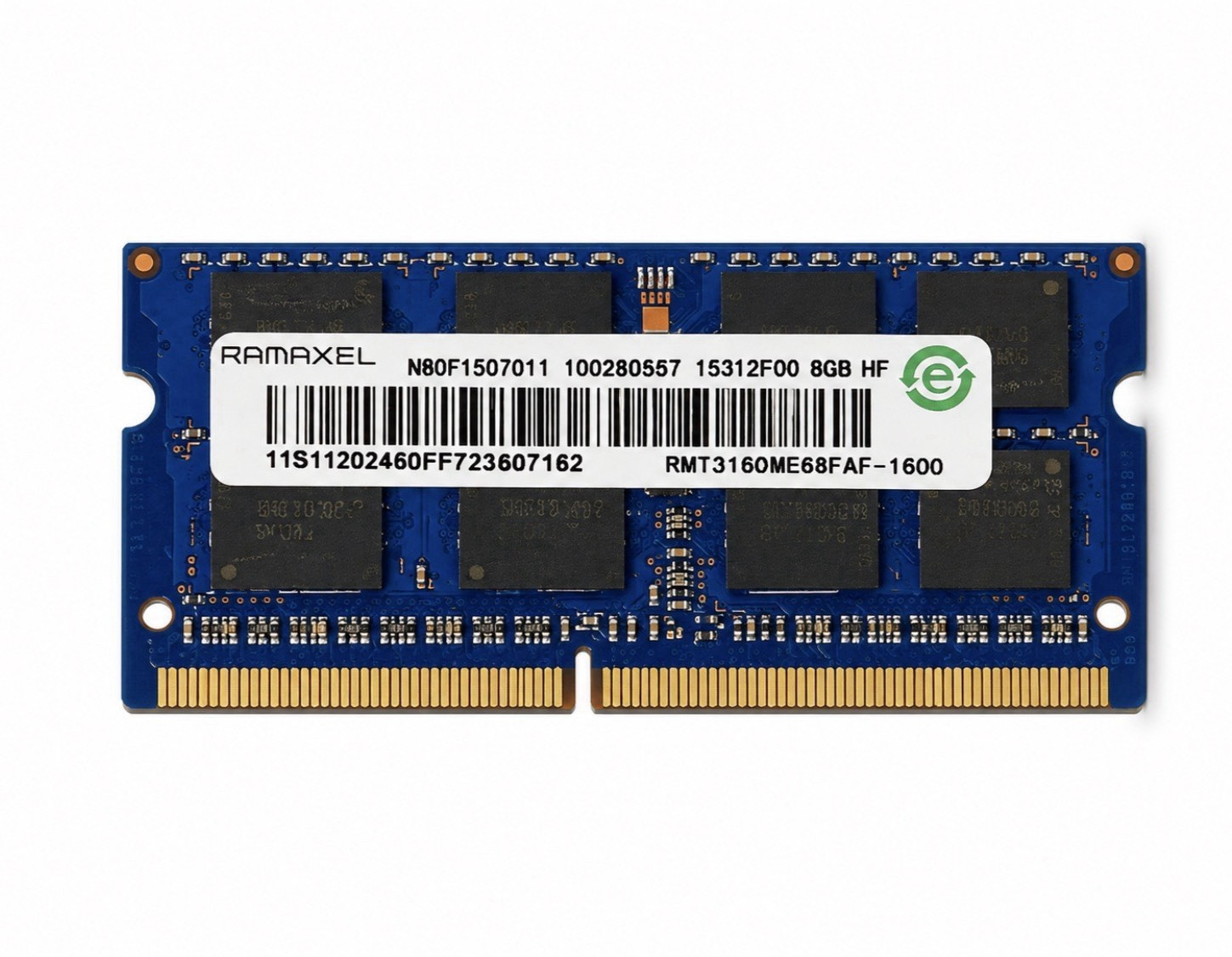 1x 8GB Ramaxel RMT3160ME68FAF-1600 DDR3L 1600 SO-DIMM PC3L-12800S Laptop RAM