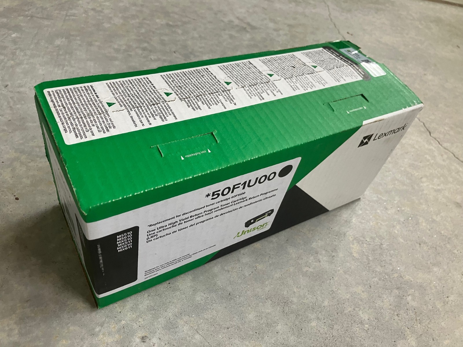 Genuine Lexmark *50F1U00 MS510/610 MX510/610 Genuine Toner Cartridge New Sealed