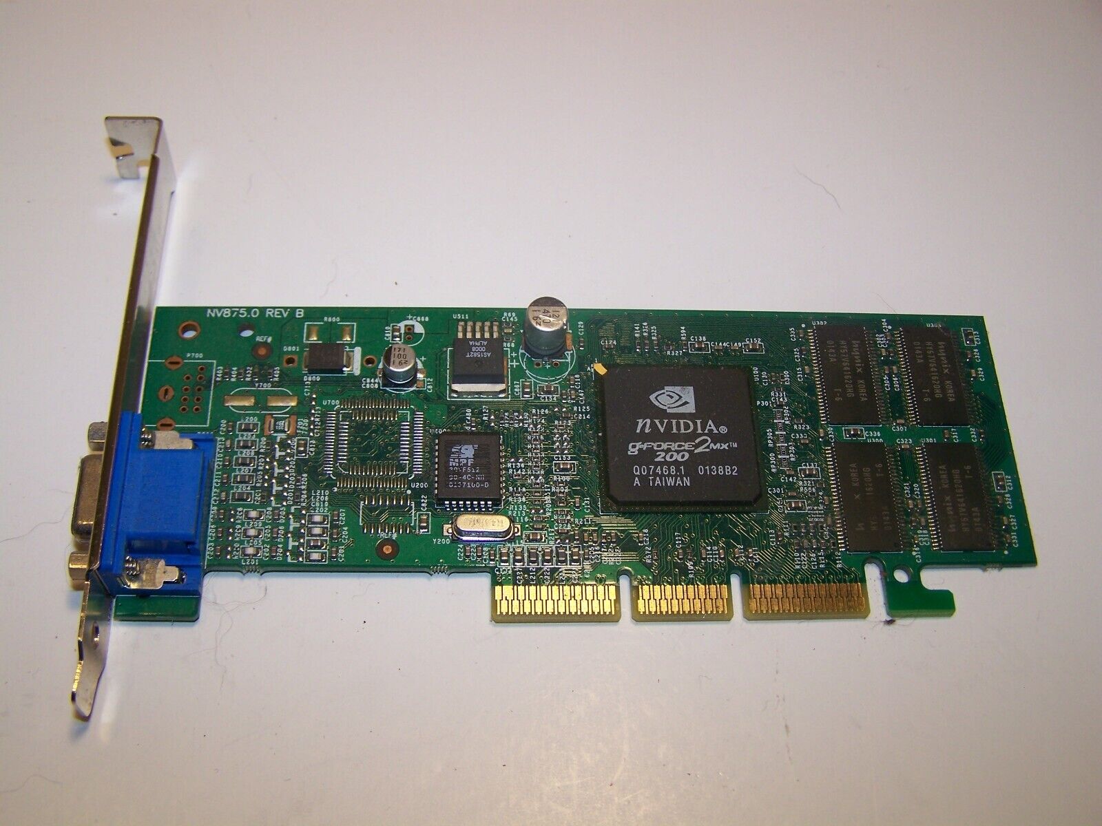 Nvidia GeForce2 MX 200 32MB AGP Computer Graphics Video Card - VGA output MX200