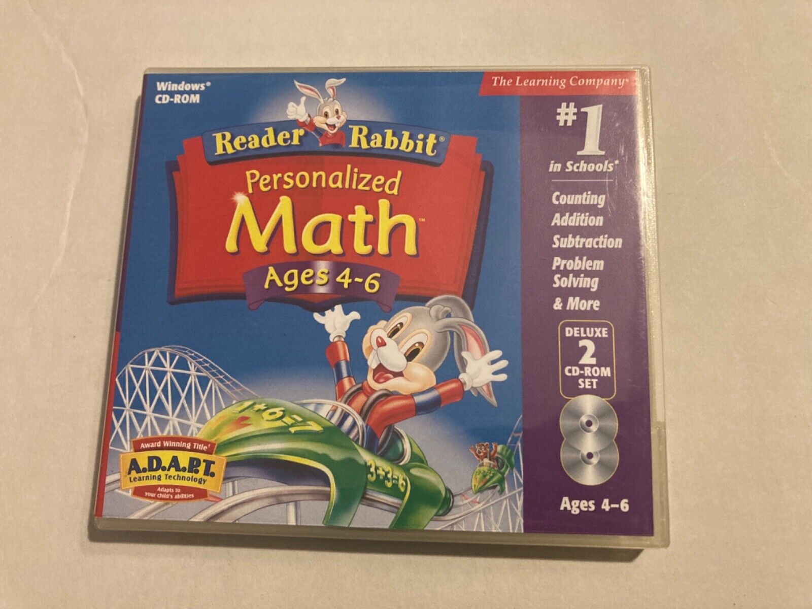 The Learning Company Reader Rabbit Personalized Math Ages 4 -6 CD-ROM/Windows 