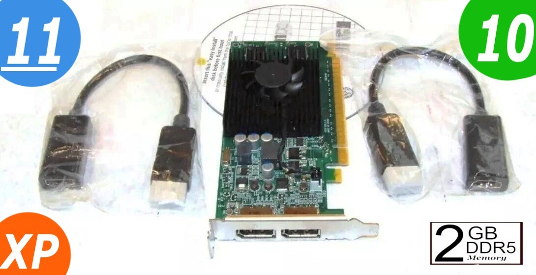 RETRO Windows XP✔️Windows 11✔️2GB DDR5✔️DUAL HDMI/DisplayPort✔️Video Card BUNDLE