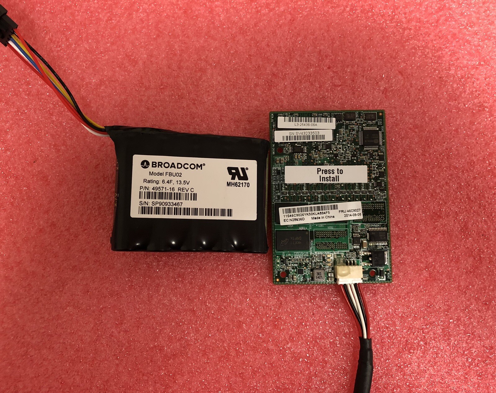IBM ServeRAID M5100/M5016 512MB Cache FRU 46C9027 w/ Battery