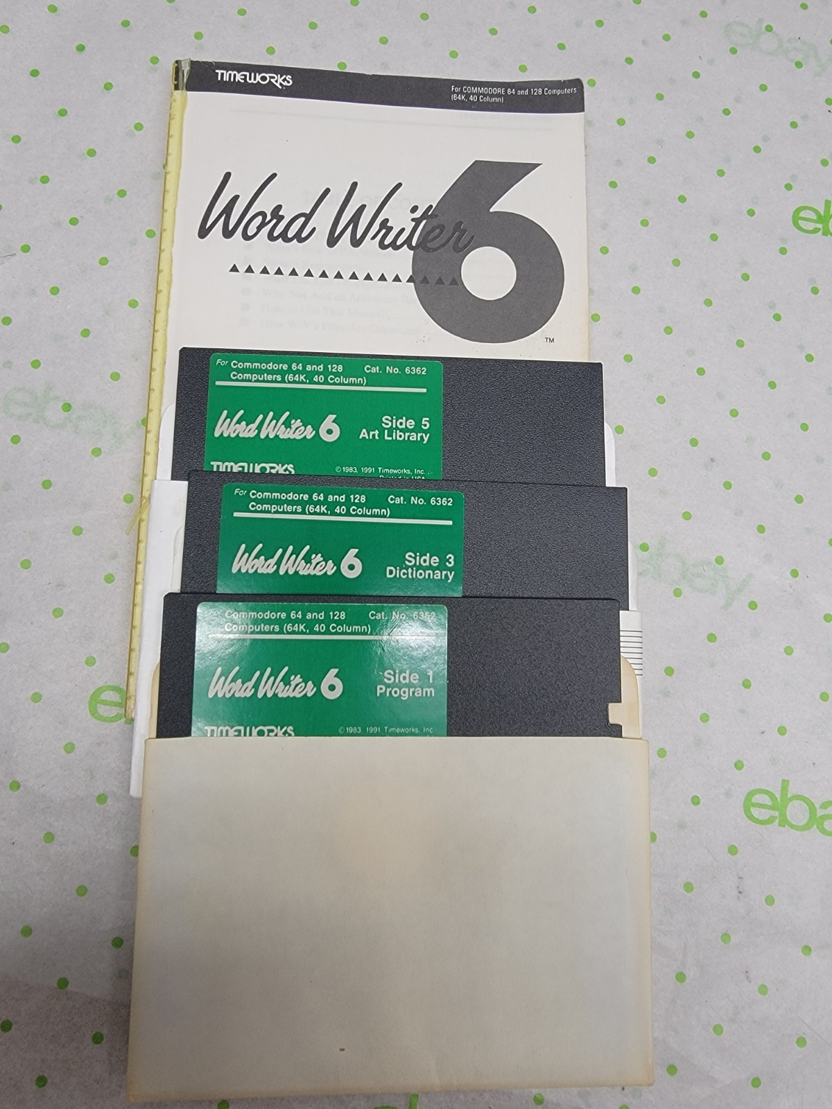 WORD WRITER 6 BY TIMEWORKS - COMMODORE 64 - 5.25 DISKS