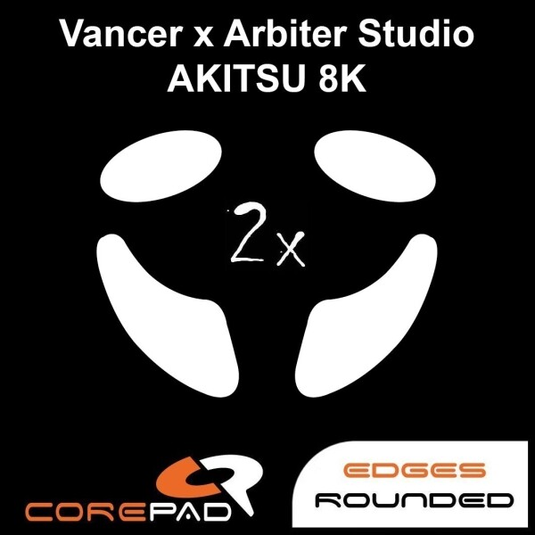 Corepad Skatez Vancer x Arbiter Studio AKITSU 8K Wireless Mouse Feet PTFE Teflon
