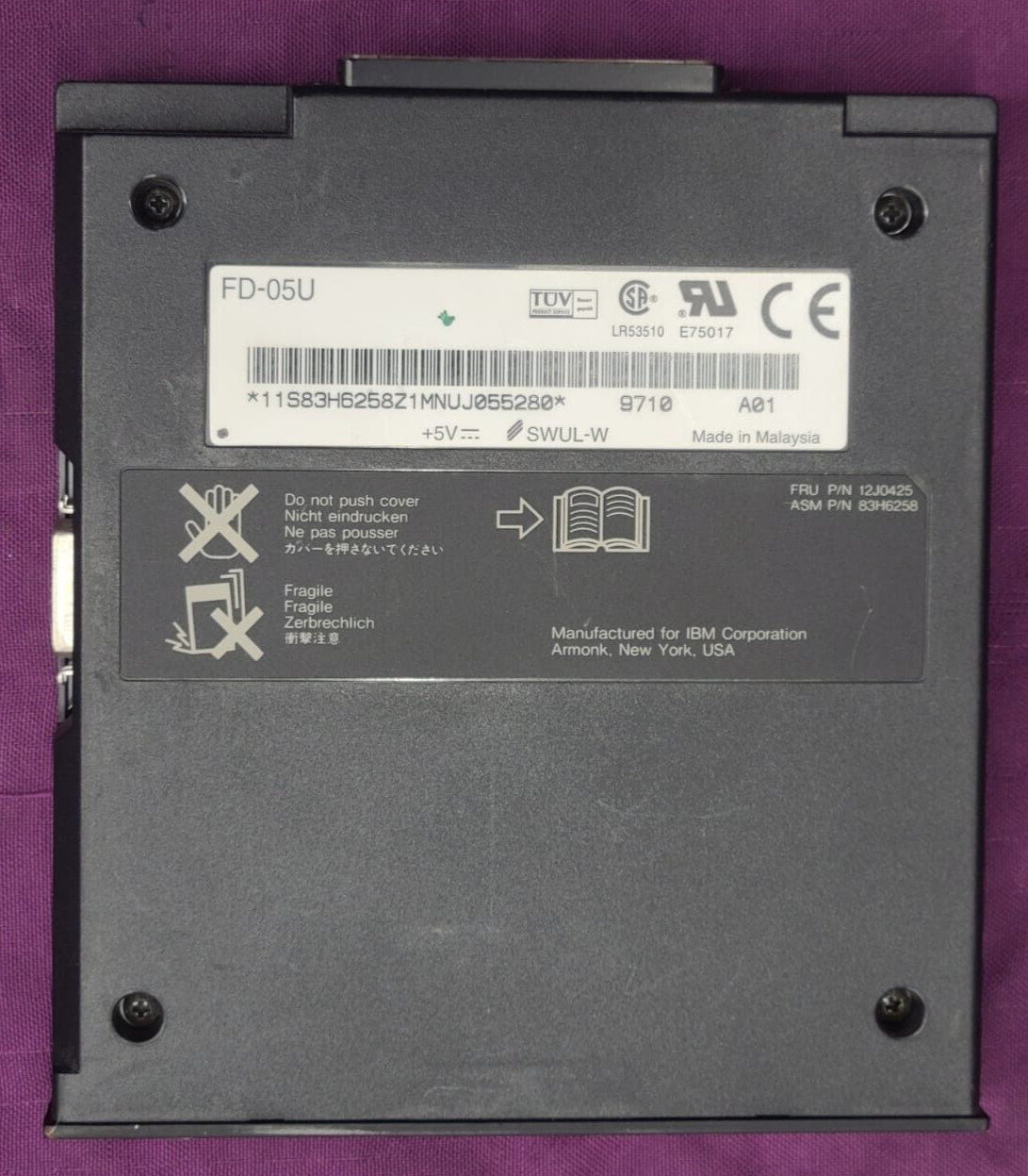 IBM FRU P/N 12J0425 FD-05U External Floppy Drive 1.44MB