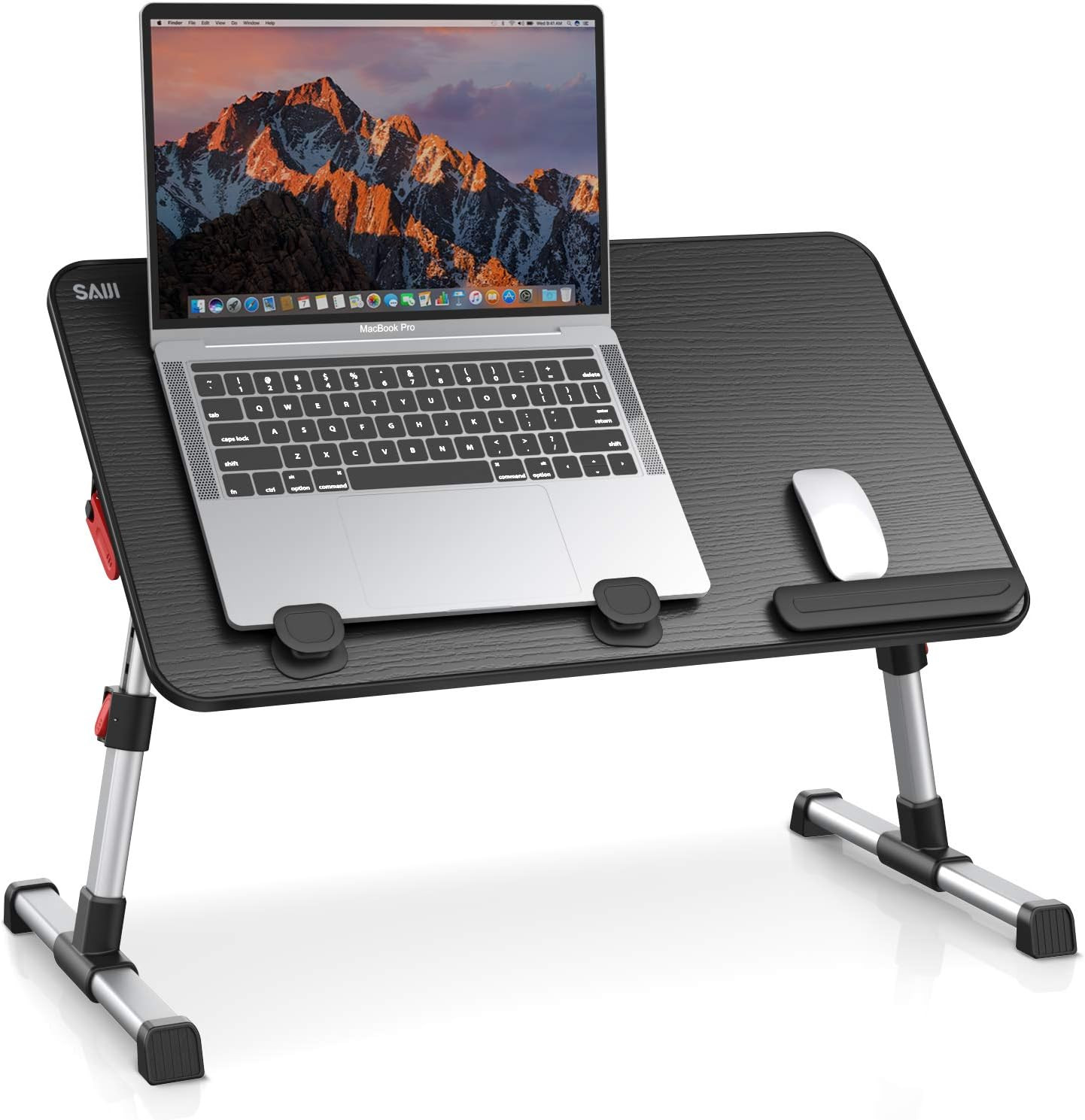 Mesa para Laptop Ajustable Soporte Portatil Plegable Bandeja de Cama Color Negro