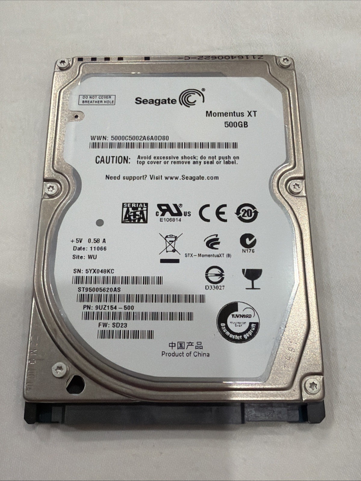 Seagate Momentus XT 500GB ST95005620AS 2.5" Internal HDD PS4 Formatted Works