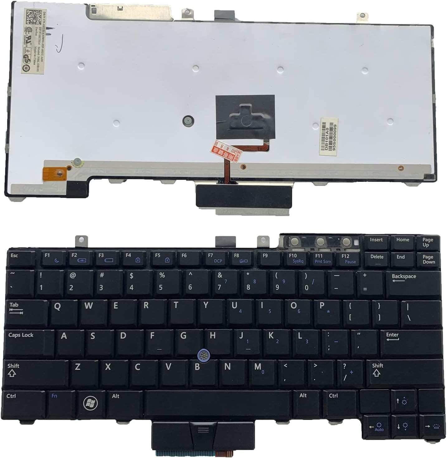 Laptop Replacement US Layout with Pointing with Backlight Keyboard for Dell Latu