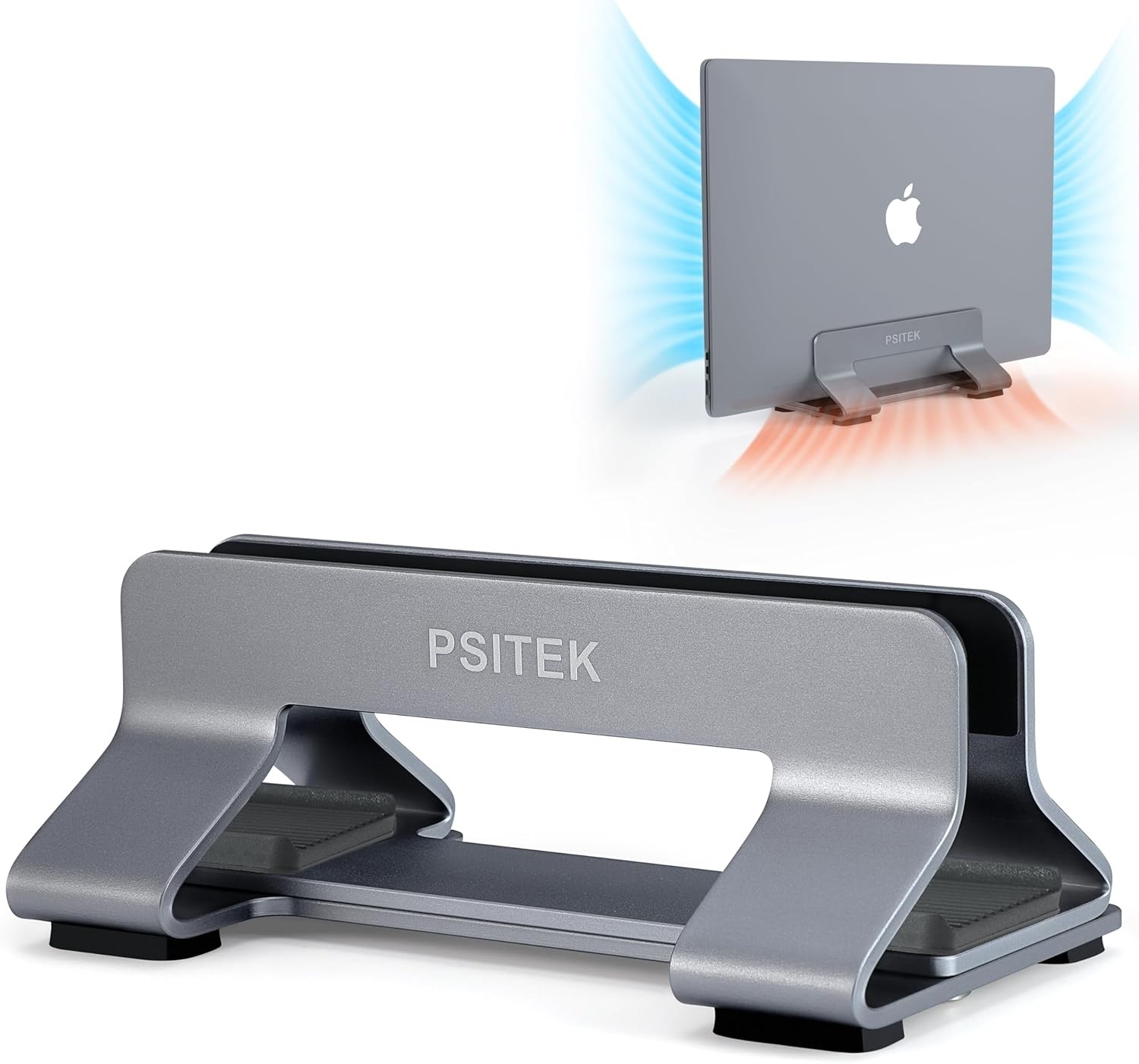 Adjustable Aluminum Vertical Laptop Stand Holder Dock for MacBook, Upright
