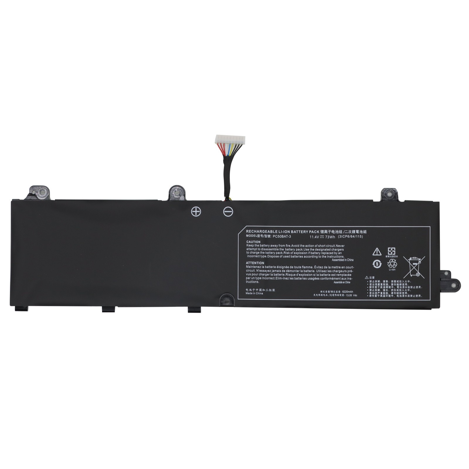 PC50BAT-3 Battery for Clevo PC50S PC50DN2 SYSTEM76 ORYX PRO 6 3ICP6/64/115 Serie