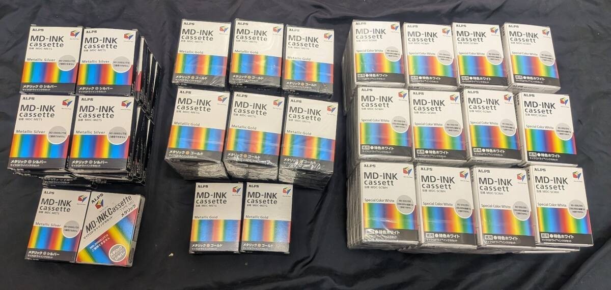 Alps Cassette MD-INK 22 metallic silver, 32 metallic gold,60 special color white