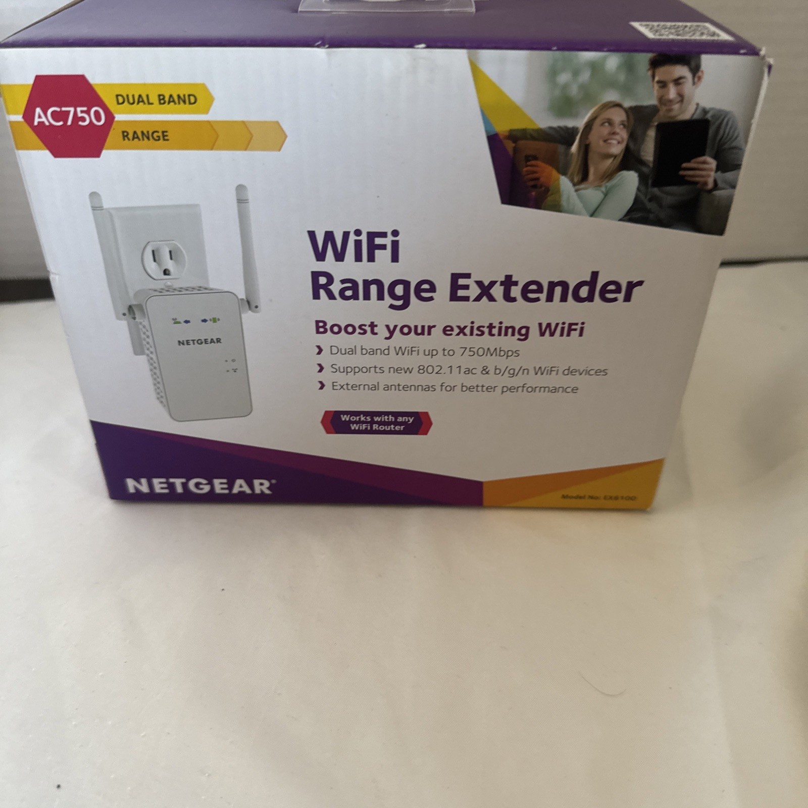 Netgear WiFi Range Extender AC-750 Open Box EX6100v2  TESTED 