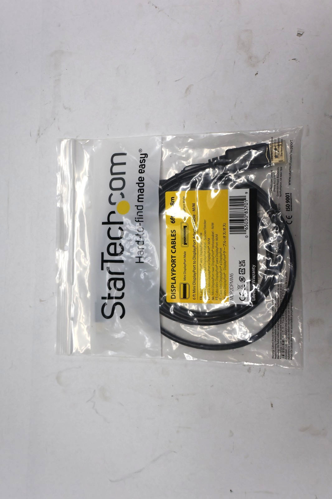 StarTech 6ft Mini DisplayPort to DisplayPort Cable mDP to DP M/M 1.8m MDP2DPMM6