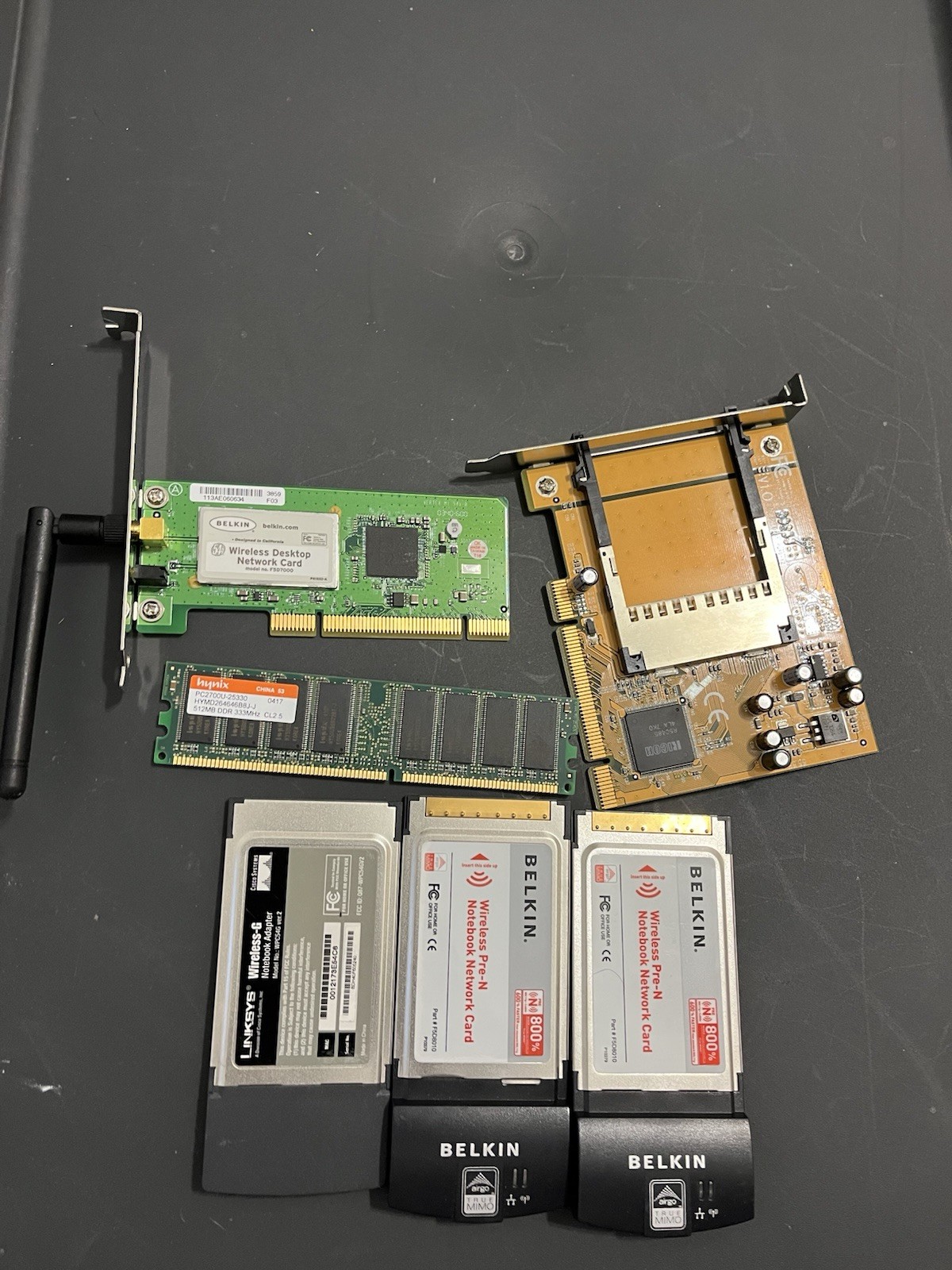 Random Lot Of Computer Parts Ram Adapter Wireless Notebook Adapter UNTESTED