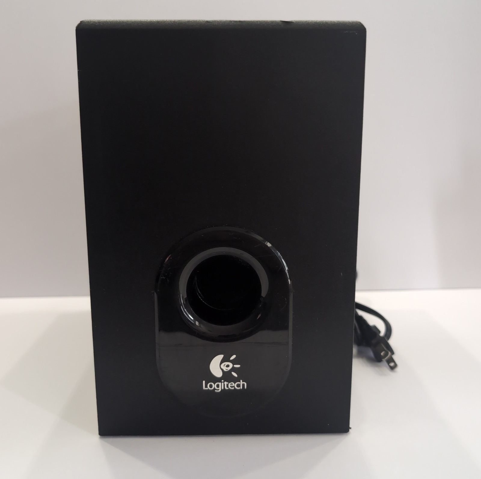 Logitech X-230 S0123A Subwoofer ONLY Black with Power Cord Tested Working Loud