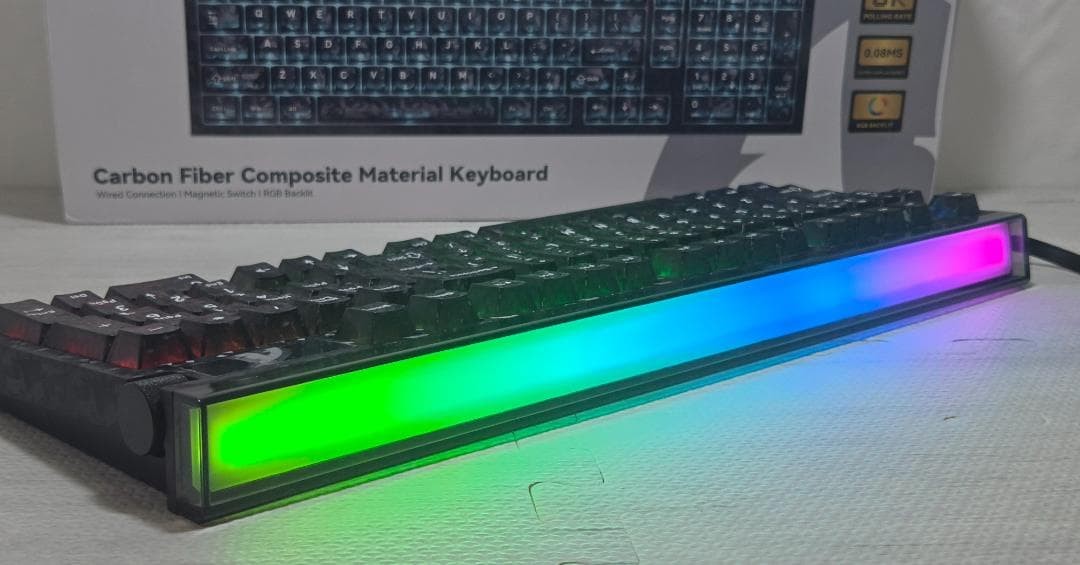 ATTACK SHARK R98HE Gaming Keyboard Magnetic Switch Carbon Fiber 8K Tested