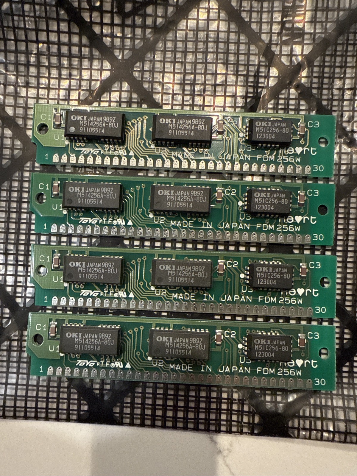 4x 256KB 30-Pin 3-Chip OKI SIMM Parity Memory 80ns 1MB Set RAM Apple SE Atari PC