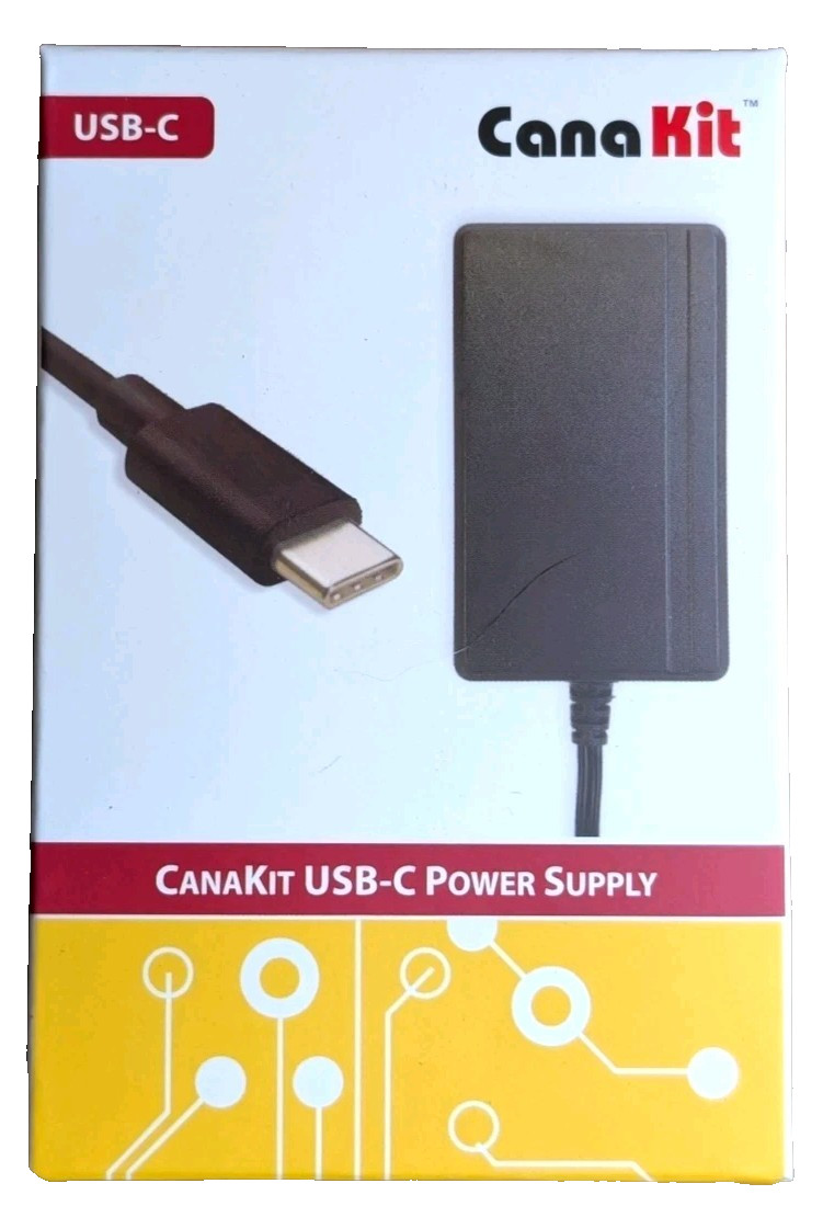 CanaKit DCAR-RSP-3A5C 5.1V 3.5A USB-C Power Supply for Raspberry Pi 4 OEM New