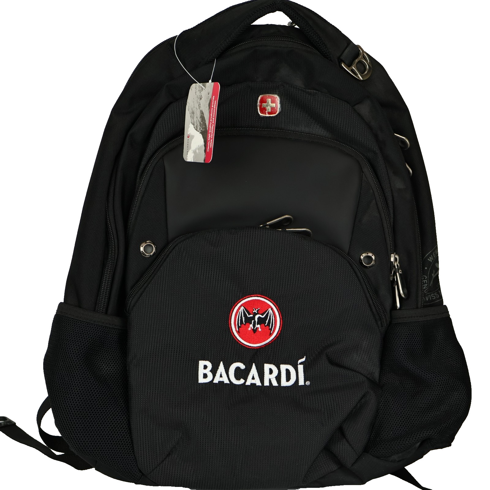 Wenger SwissGear ScanSmart Backpack Black Laptop Bag Bacardi Bat Promo NWT New