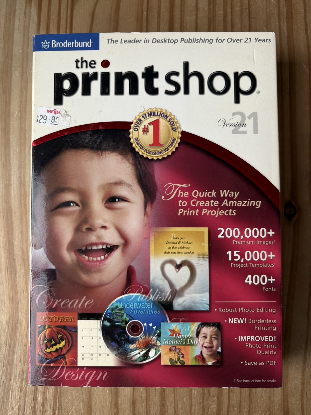 NEW Factory Sealed Broderbund The PrintShop Version 21, 2 CD Set PC 2005 Windows