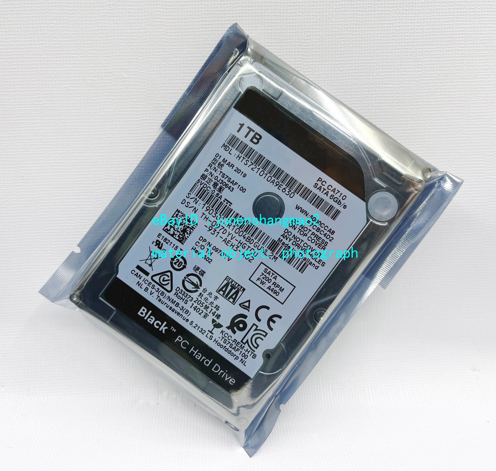 Hitachi Black HTS721010A9E630 1TB 7200RPM Mechanical Notebook Hard Drive
