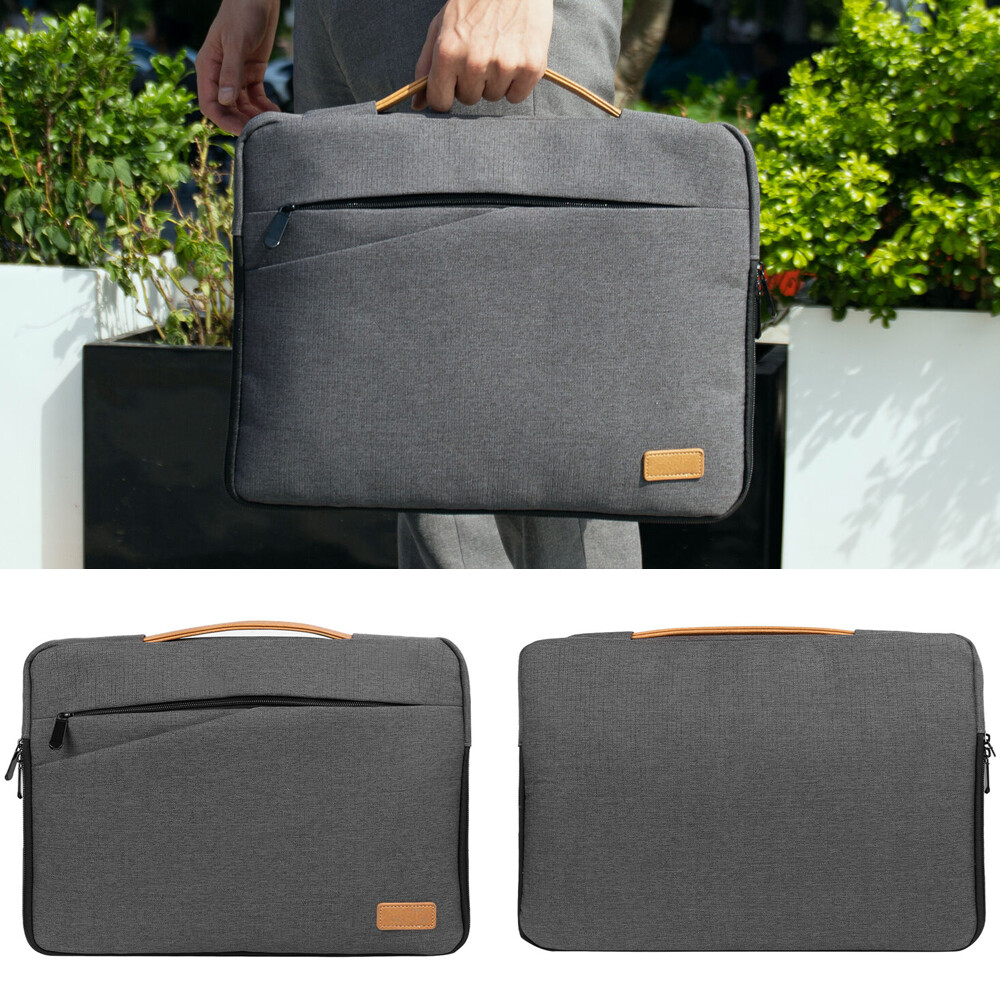 Gray Nylon Travel Briefcase School Laptop Bag For 15" ASUS ZenBook 15 / VivoBook