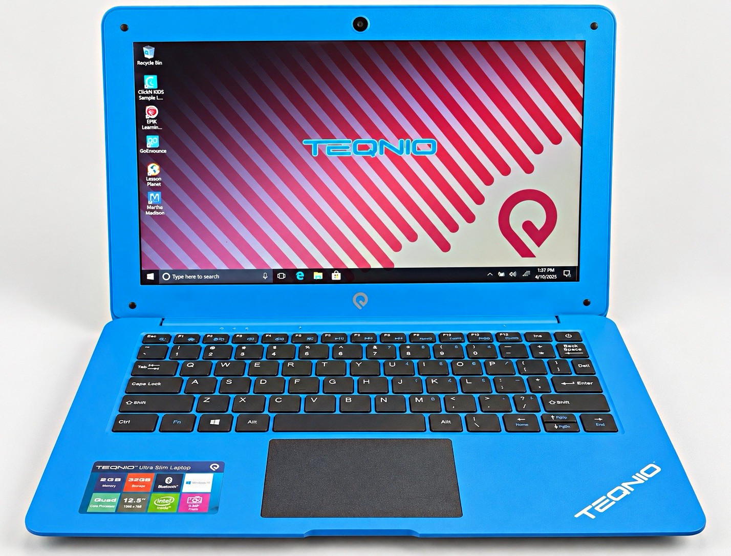 Teqnio Ultra Slim 12.5in Laptop Quad Core 1.44GHz 2GB 32GB Win10