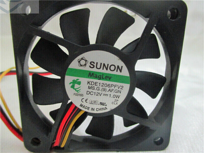 1pc   KDE1206PFV2 6010 6cm 12V 1.0W 3-pin speed CPU magnetic suspension fan~