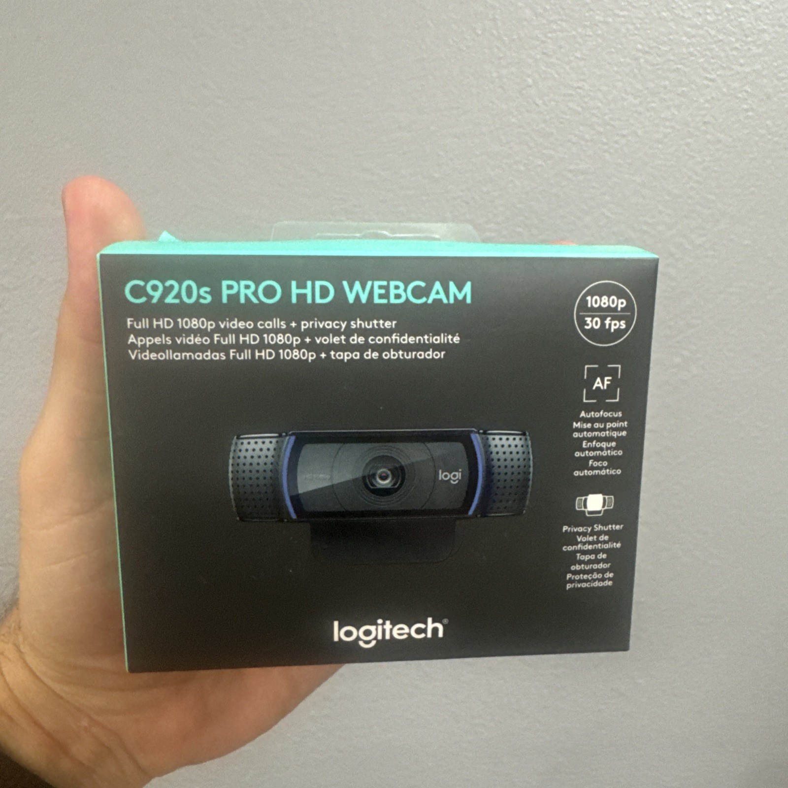 *~NEW~* Logitech C920s Pro HD 1080 Video Conferencing Streaming & Gaming Webcam