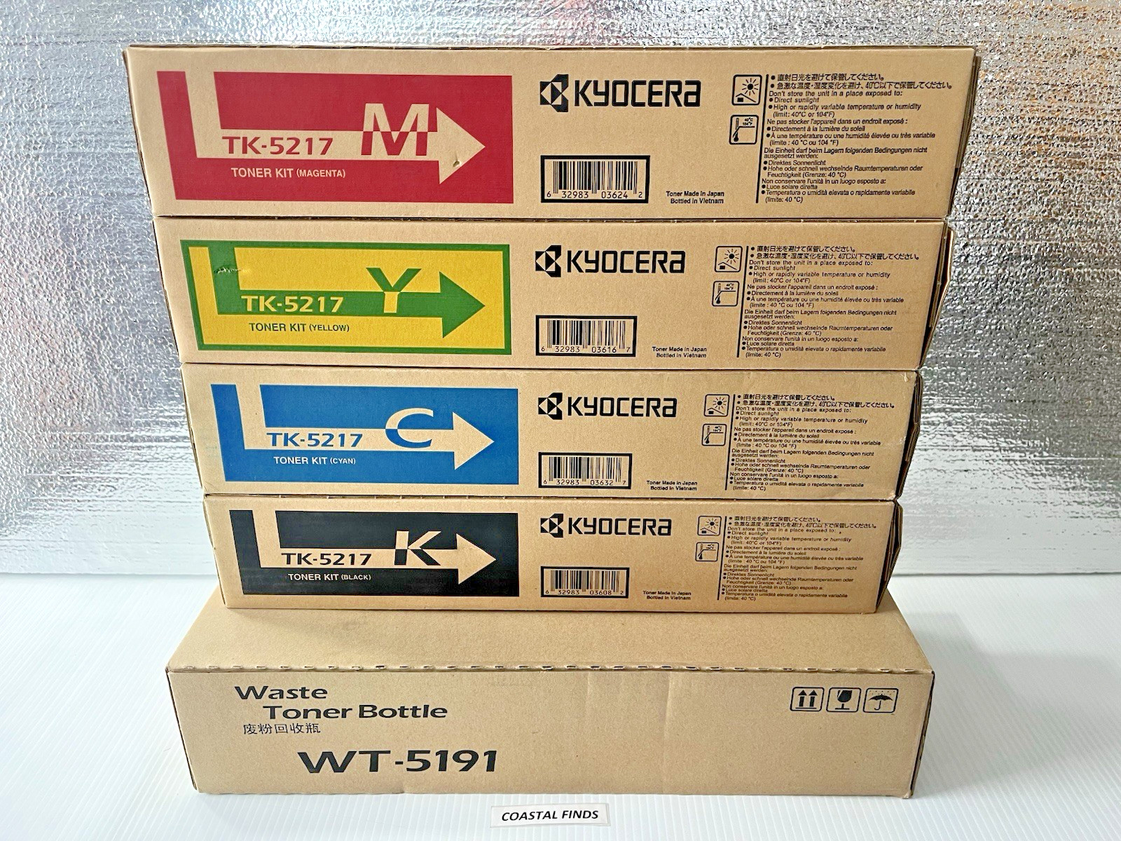 Kyocera TK-5217 Toner CMYK Set (5) OEM NEW Sealed TK-5217K TK-5217C "17M "17Y