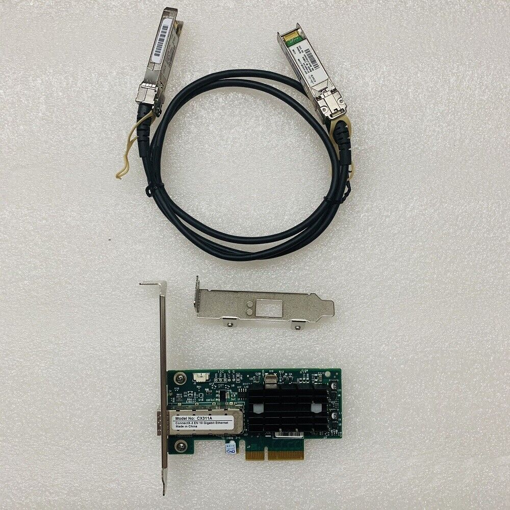 Mellanox CX311A MCX311A-XCAT ConnectX-3 EN 10G Ethernet 10GbE SFP+ PCI-E + Cable