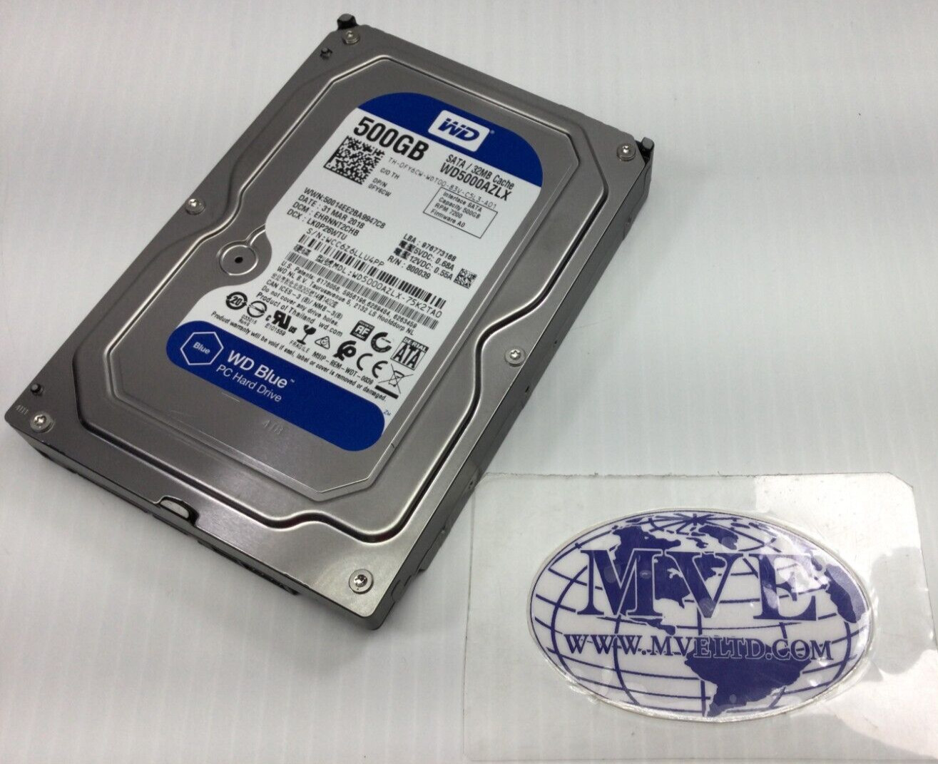 DELL 0FY6CW FY6CW WD5000AZLX WESTERN DIGITAL WD BLUE FWA0 500GB 3.5" SATA HDD