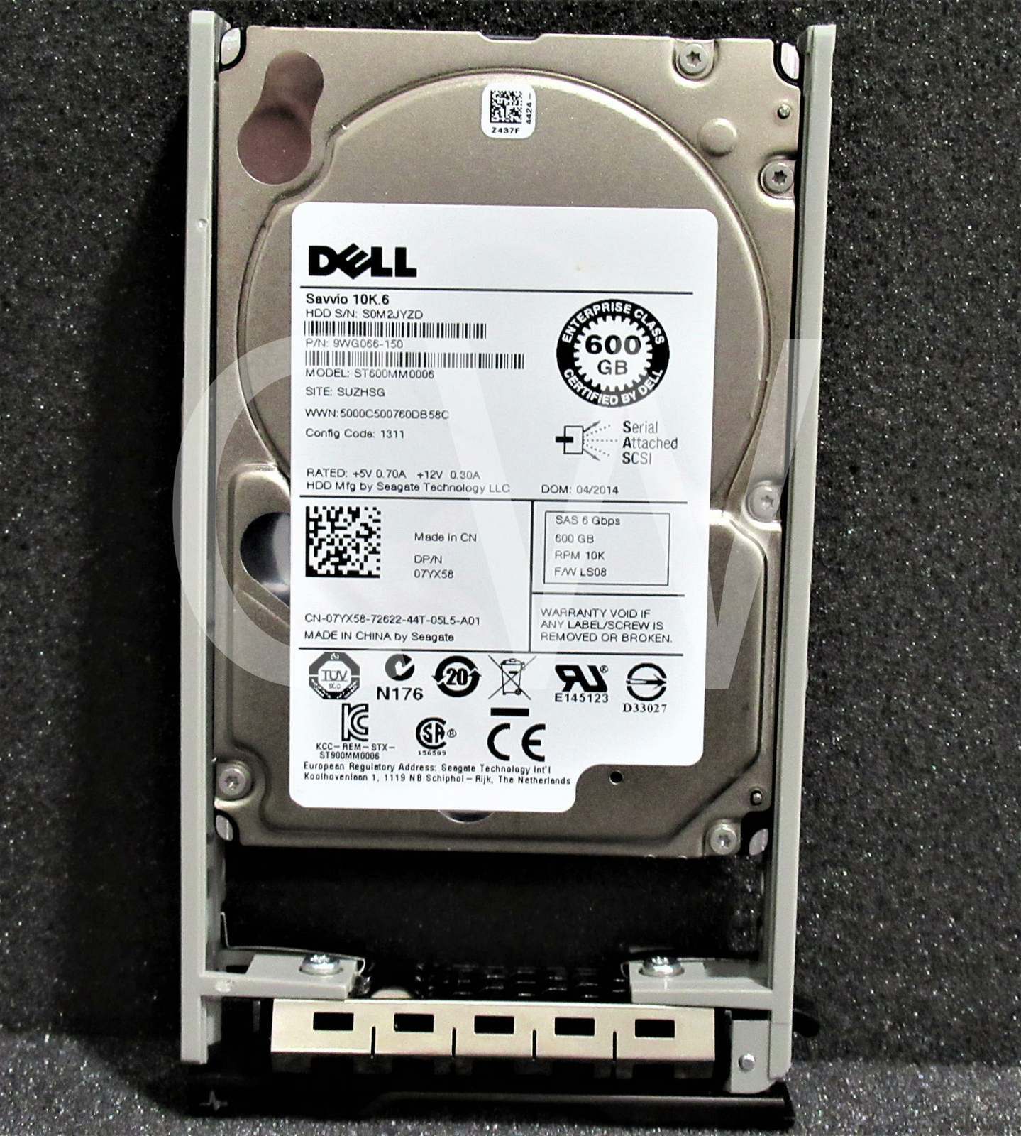 7YX58 ST600MM0006 Dell 600GB 10000RPM 6Gbps 2.5" SAS Server HDD Hard Drive