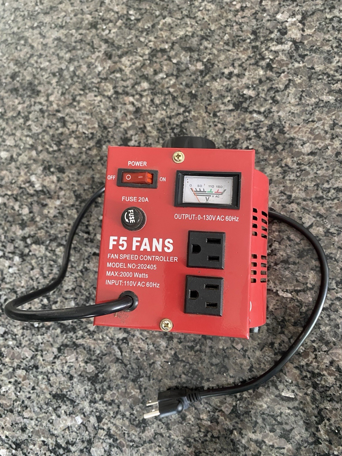 F5FANS FAN SPEED CONTROLLER 110V 2000W