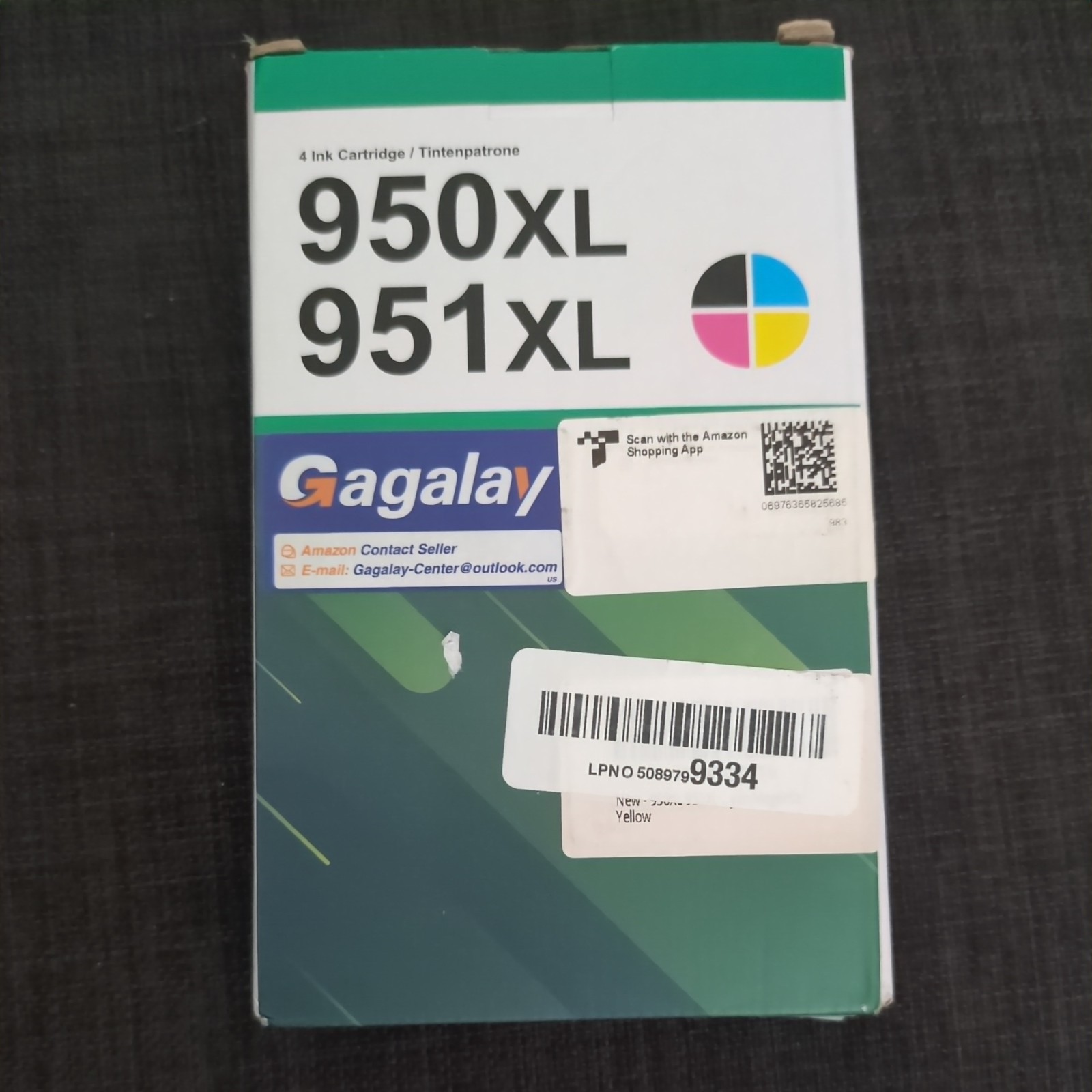 Gagalay 950XL 951XL Ink Cartridges Combo Pack Compatible for HP 950 951 (4 Pack)