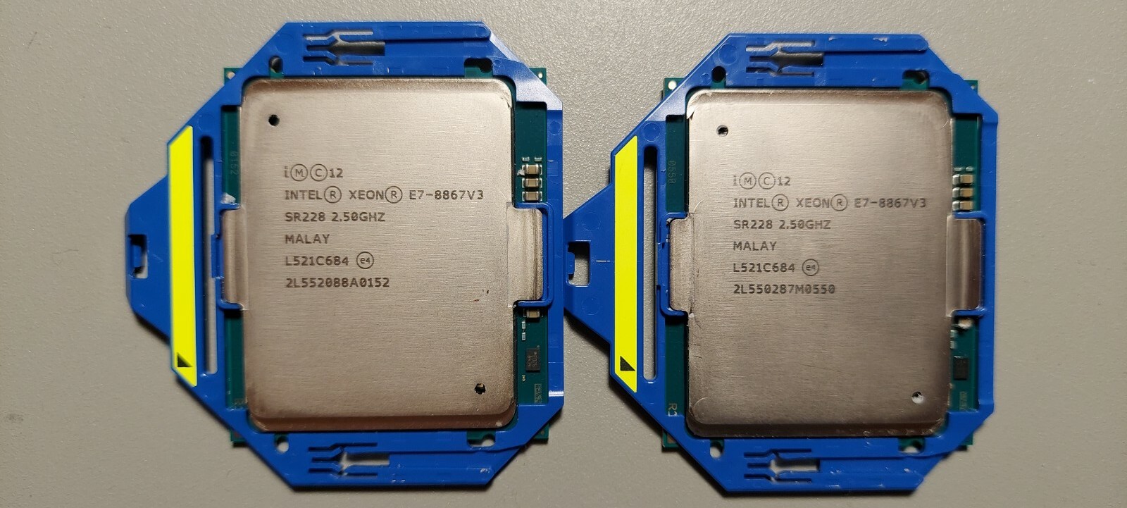 Matched pair E7-8867 V3 INTEL XEON SR228 16-CORES 2.50GHz 45MB 9.6GT/s