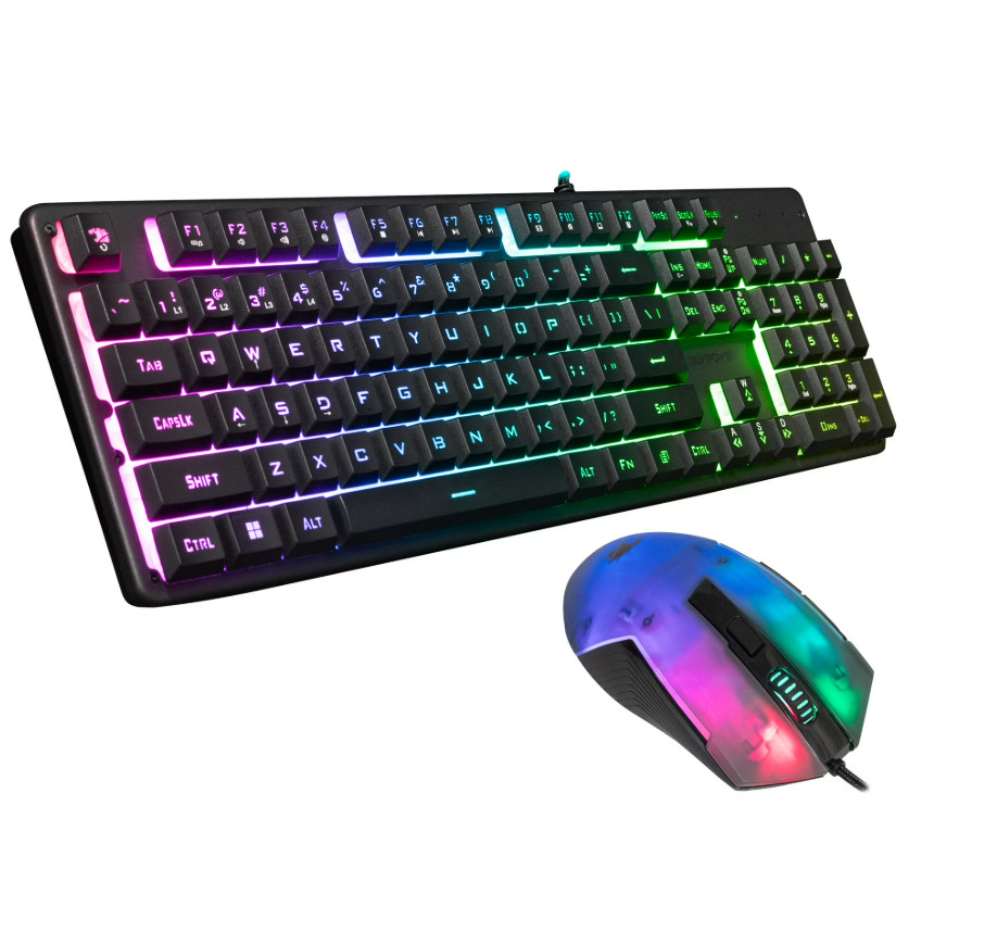 Lot of 10 iBUYPOWER Chimera KM7RGB Gaming Keyboard & Mouse Combo USB Wired Black
