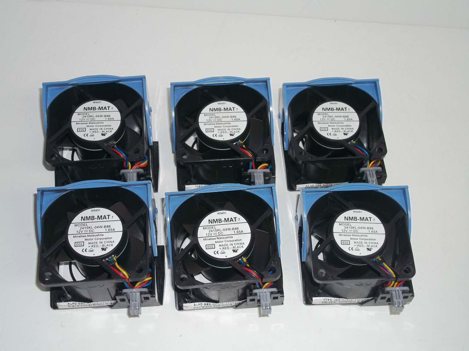Lot of 6 Dell PowerEdge 2850 FANs Good CLEAN 0H2401 0W5451 fan set 