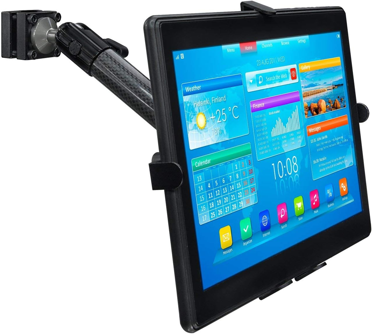 Carbon Fiber Tablet Holder for Car Headrest, Back Seat 7