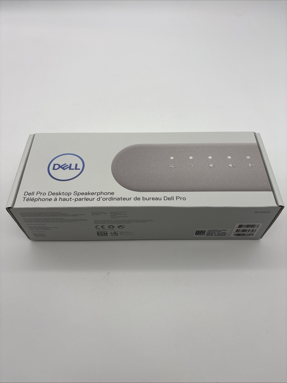 Dell Pro Desktop Speakerphone SP3022-DDAO White USB-C Wired 0JGGGX New Sealed