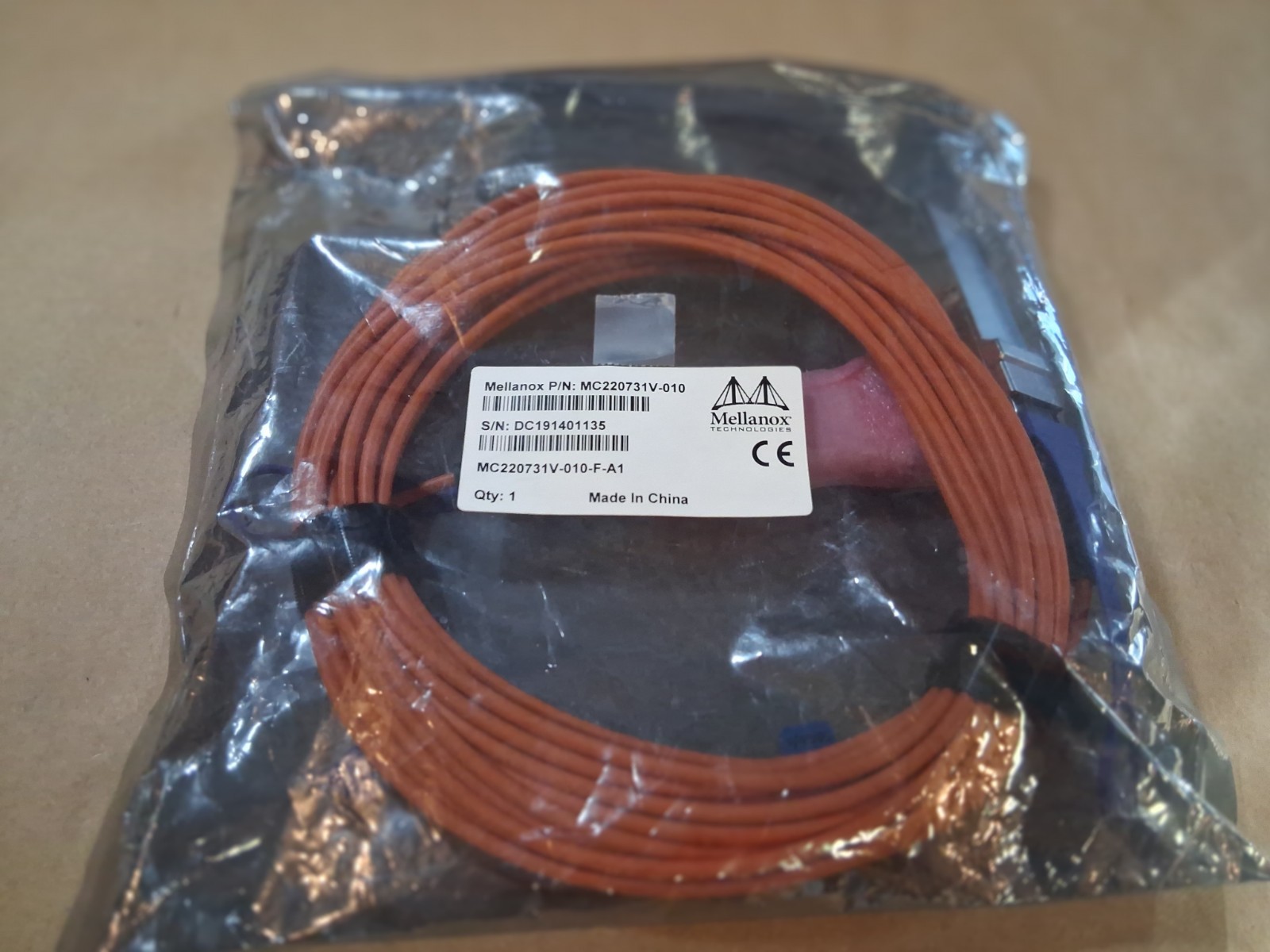 MELLANOX ACTIVE FIBER CABLE 56GB/S QSFP 10M MC220731V-010-F-A1