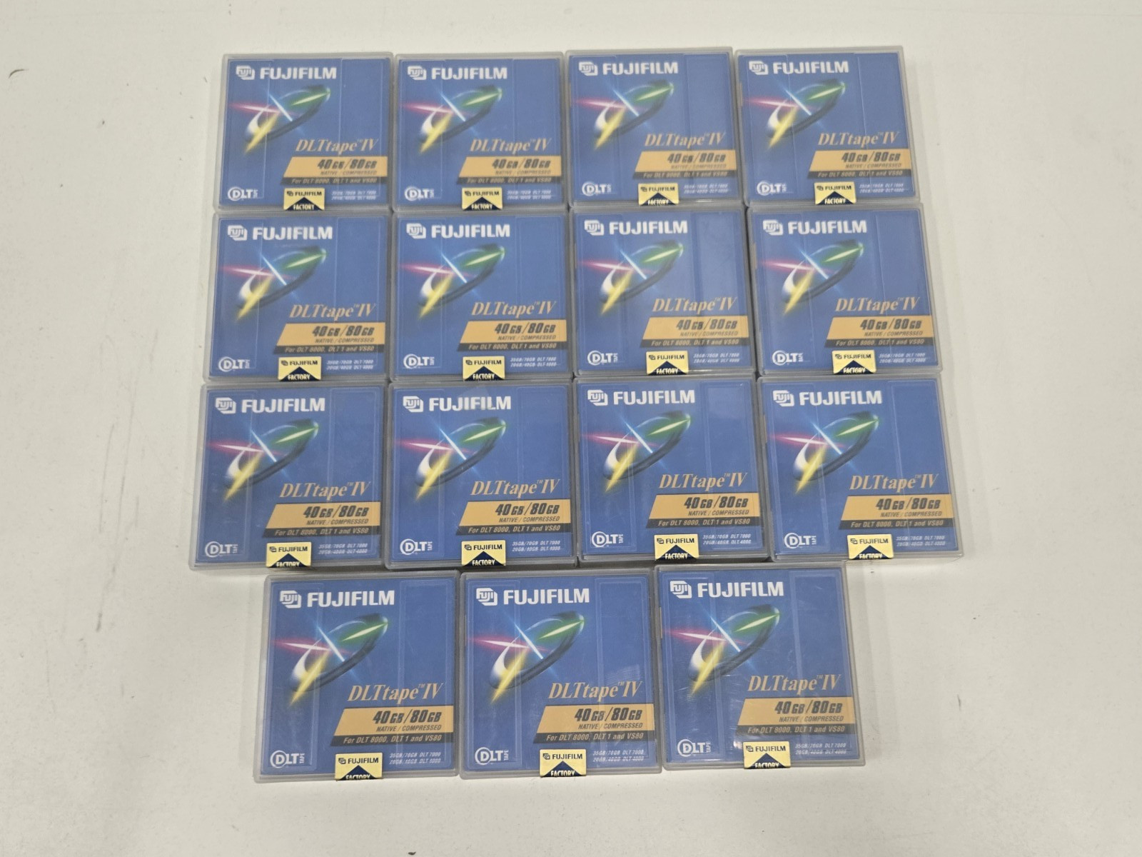 Lot of 15 New Sealed FujiFilm DLT IV Tape 40GB/80GB
